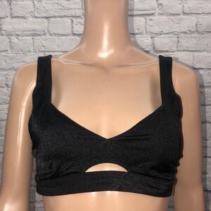 Victoria's Secret Black Bikini with V-Neck and Cutout